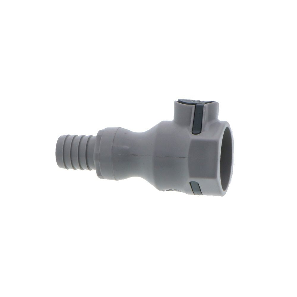 UDC Valved In-Line Hose Barb Coupling Body - 5/8 ID Barb Buna-N O-Ring