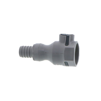 UDC Valved In-Line Hose Barb Coupling Body - 5/8 ID Barb Buna-N O-Ring
