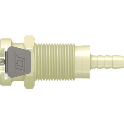 LinkTech 20PP Series Panel Mt. Female, Valved, 1/8" HB, Molded Almond Color, Polypropylene, EPDM