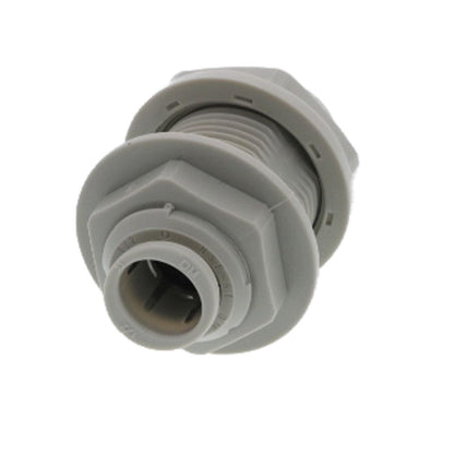 Gray DMfit Bulkhead Union - 1/2 x 1/2