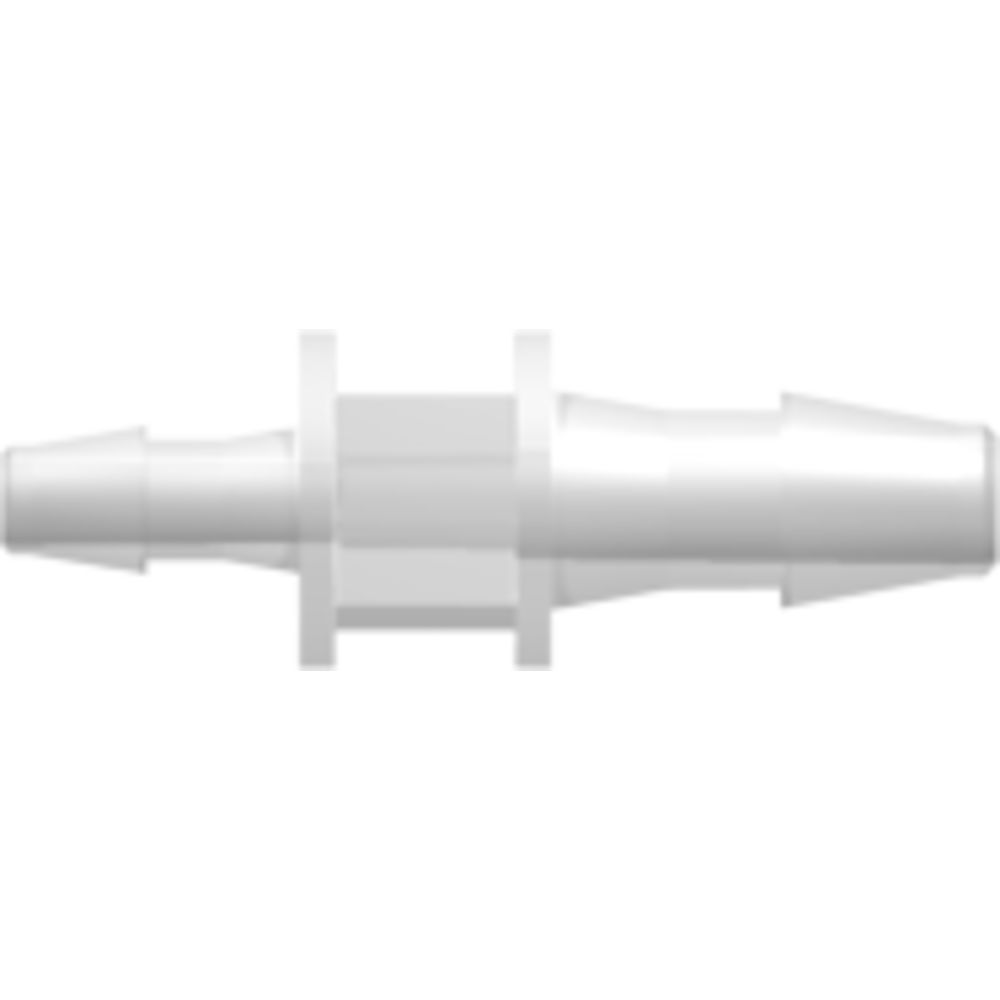 LinkTech Straight Through Reduction Tube Fitting with 200 Series Barbs, 3/32" [2.4 mm] and 1/16" [1.6 mm] ID