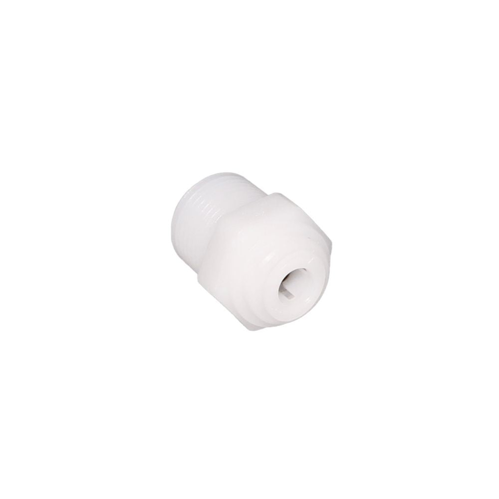 NeoFit - Acetal Natural White Male Connector 8mm [5/16"] tube x 1/4"NPTF