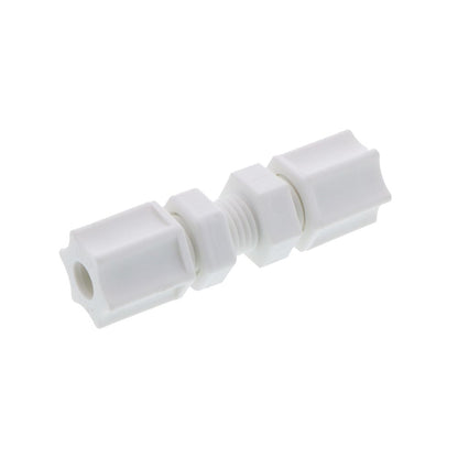 JACO 20-4-P-PG Polypropylene Bulkhead Union 1/4 OD Tube x 1/4 OD Tube
