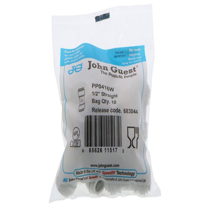 John Guest Union Connector Polypro - 1/2