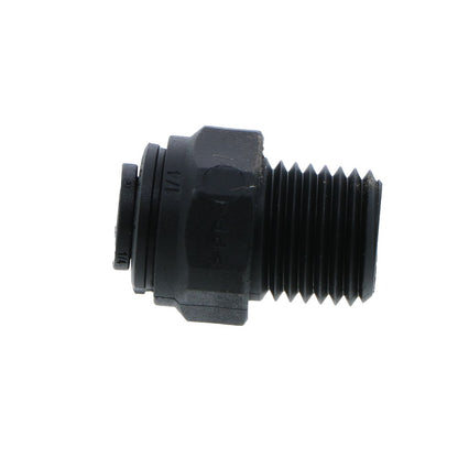 John Guest Male Connector NPTF Black Polypropylene  - 1/4 x 1/4 NPTF