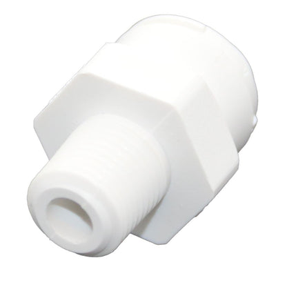 NeoFit - Polypropylene Natural White Male Connector- 1/4"tube OD x 1/8"NPTF