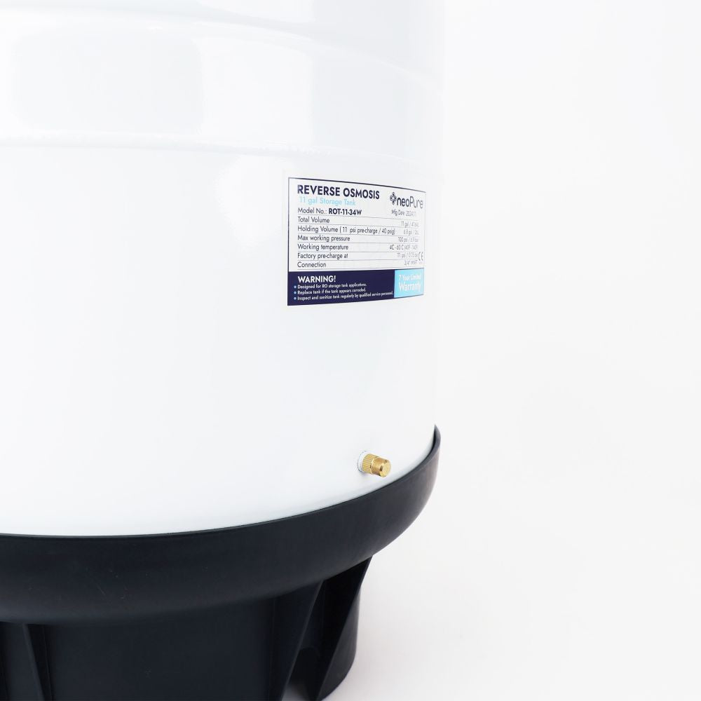 NeoPure Tank RO Storage 11 Gal, 15.1" dia x 20.1" h, 3/4" MNPT, White
