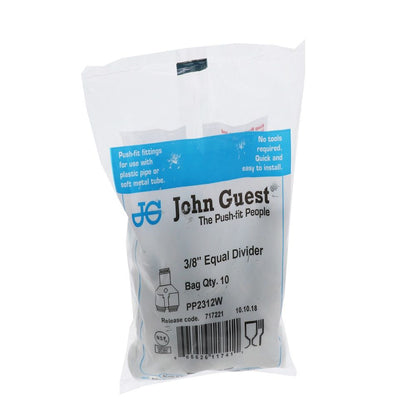 John Guest Two Way Divider Polypro - 3/8