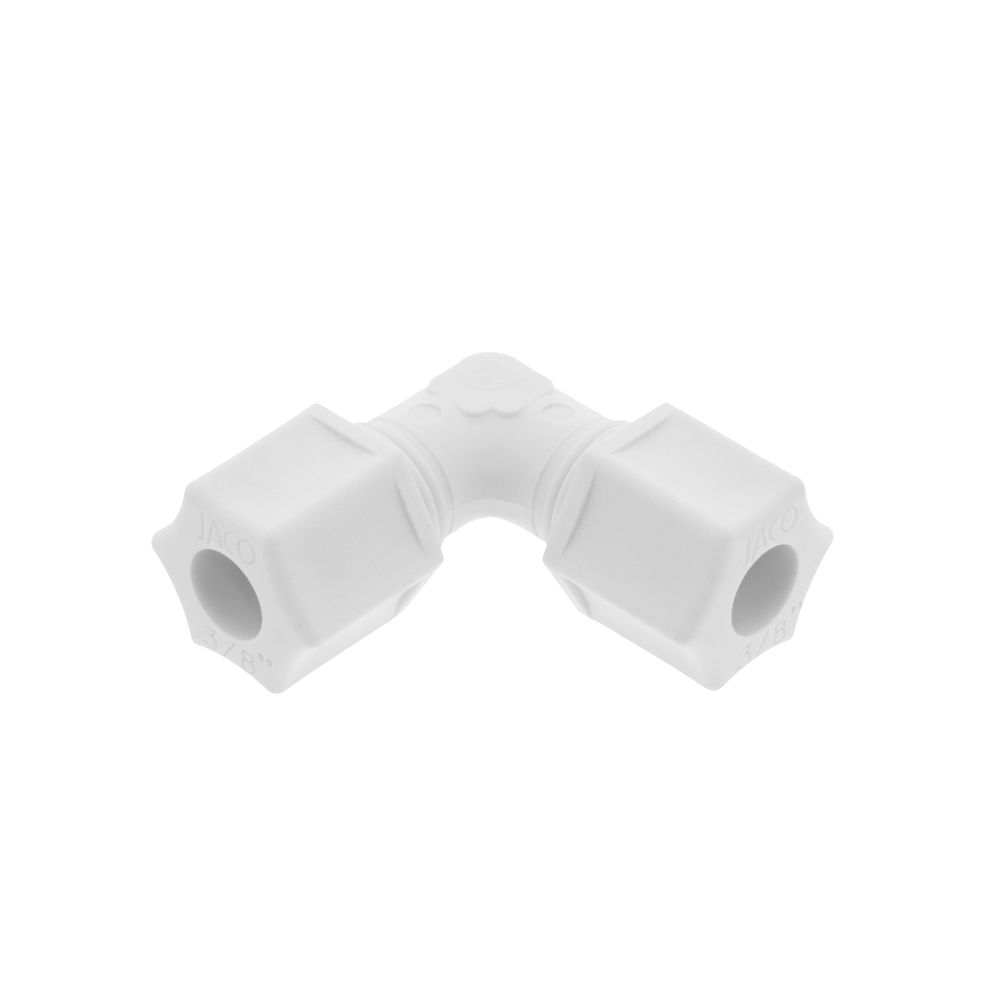 JACO 50-6-P-O Polypropylene Union Elbow 3/8 OD Tube x 3/8 OD Tube