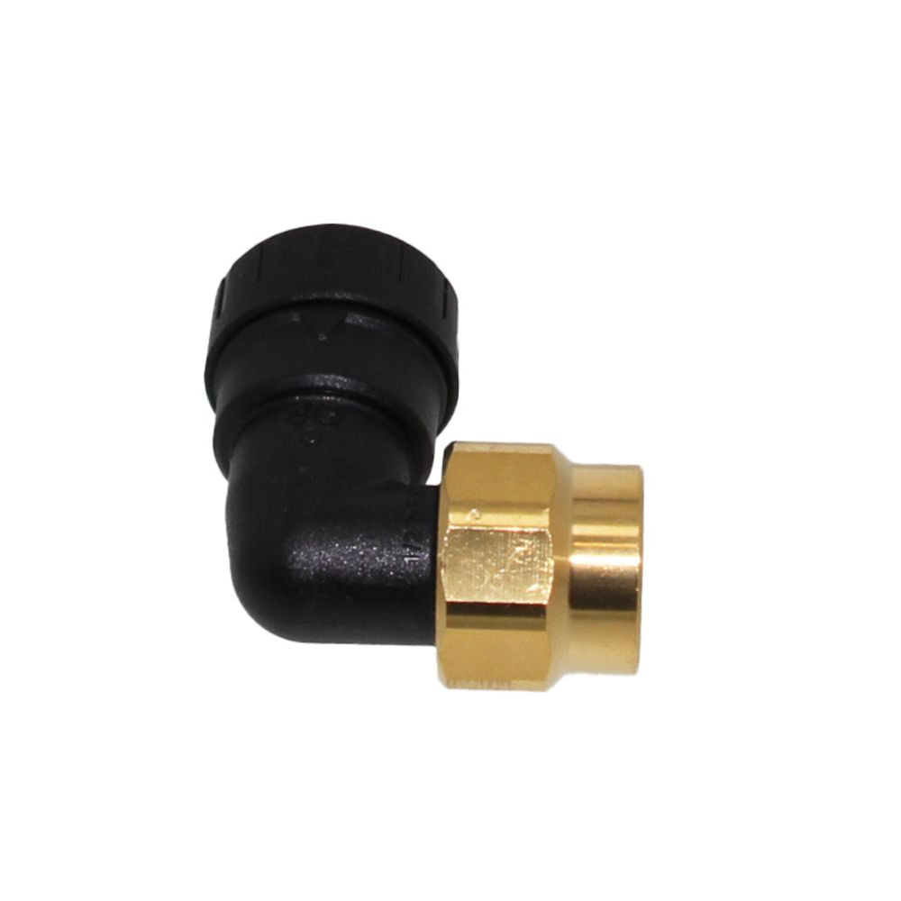 John Guest ProLock Female Elbow Connector NPS - 3/4 CTS x 3/4 NPS [Brass Nut]