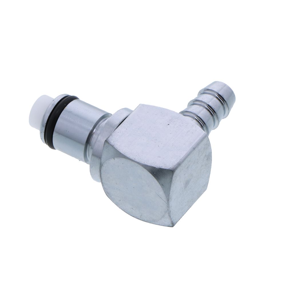 LCD23005V Valved Elbow Hose Barb Coupling Insert 5/16 ID Barb FKM [Viton] O-rings
