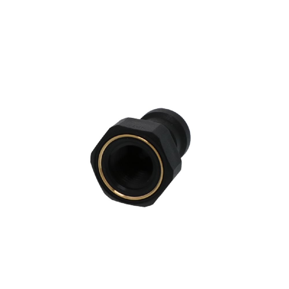 John Guest Female Adapter NPTF Black Polypropylene - 1/4 x 1/4 NPTF
