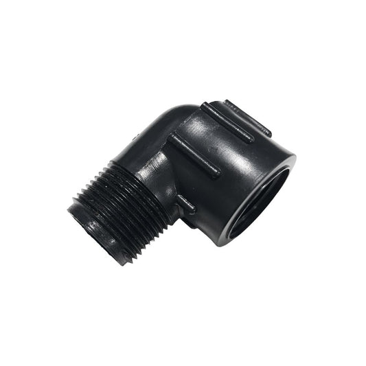 Black Polypropylene 90 Degree Street Elbow 3/4 MPT x 3/4 FPT