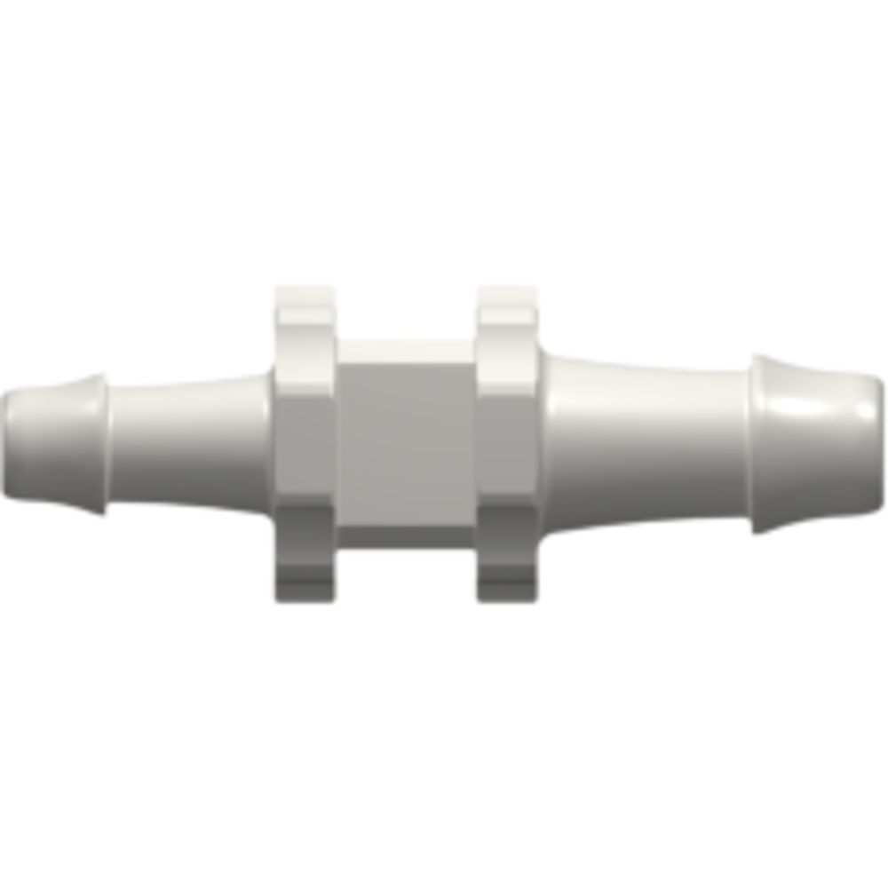LinkTech Straight Through Reduction Tube Fitting with 500 Series Barbs, 1/8" [3.2 mm] and 3/32" [2.4 mm] ID