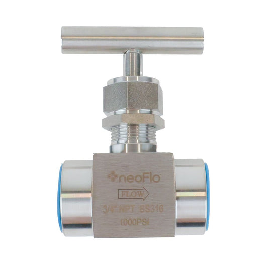 Panel Mount Needle Valve - 3/4" FNPT 316 SS