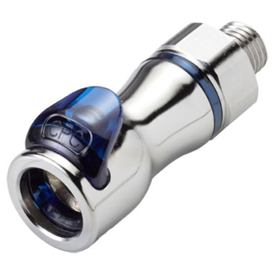 LQ4D30006BLU Valved Straight Thread Liquid Cooling Coupling Body 3/8 SAE-06 Cool Blue