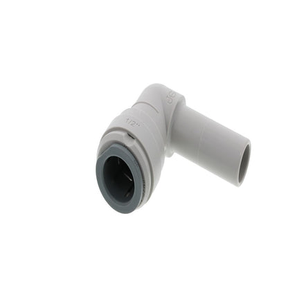John Guest Stem Elbow Connector - 1/2 Stem x 1/2
