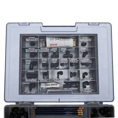 John Guest Installation and Service Kit - 100 Pieces Black Polypro