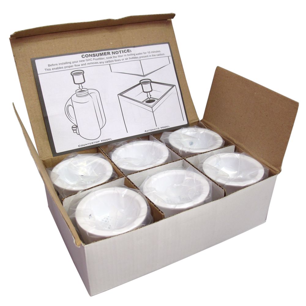 Neo-Pure NP-PFC101 Carbon Filter Cups for Nautilus/Dol-fyn Water Distillers - 6 Pack