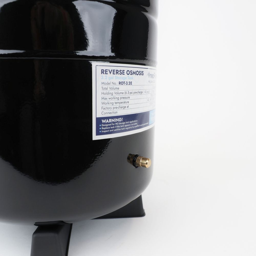 NeoPure Tank RO 3.2 Gallon Black w/Shut-Off Valve - 3/8 x 1/4 NPTF