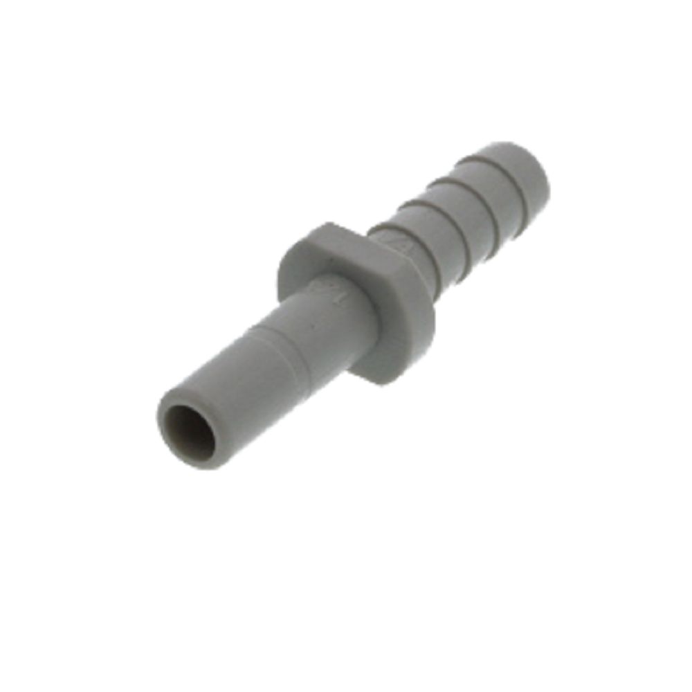 DMfit Stem Barb Straight Connector - 1/4" OD Stem x 1/4" ID Barb