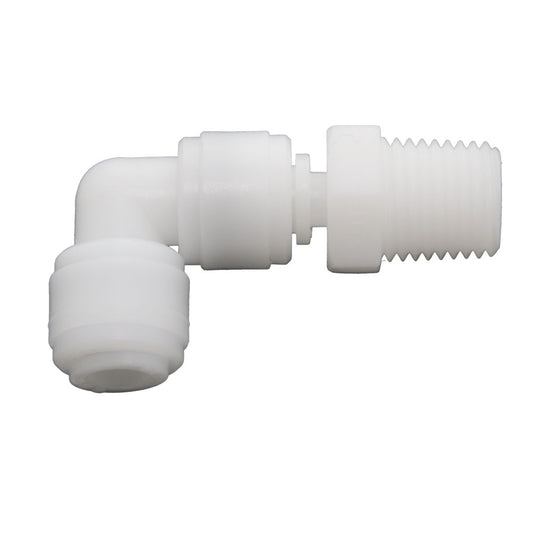 NeoFit - Acetal Natural White Swivel Elbow 8mm [5/16"] tube x 1/4" NPTF