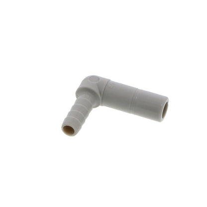 DMfit Stem Elbow Barb Connector  - 3/8" OD Stem x 1/4" ID Barb