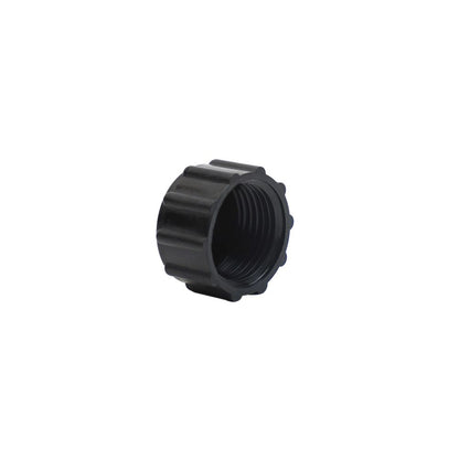 End Cap, Knurled, 3/4 FNH, w/o Gasket, Black PP