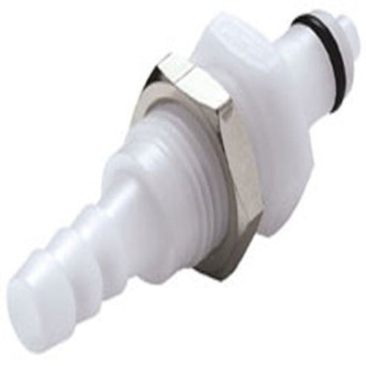 14200 NSF Non-Valved Panel Mount Hose Barb Coupling Insert 1/8 ID Barb