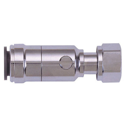John Guest Service Valve - Brass Chrome-Plated w/Tap Connector 15mm x 1/2 BSP