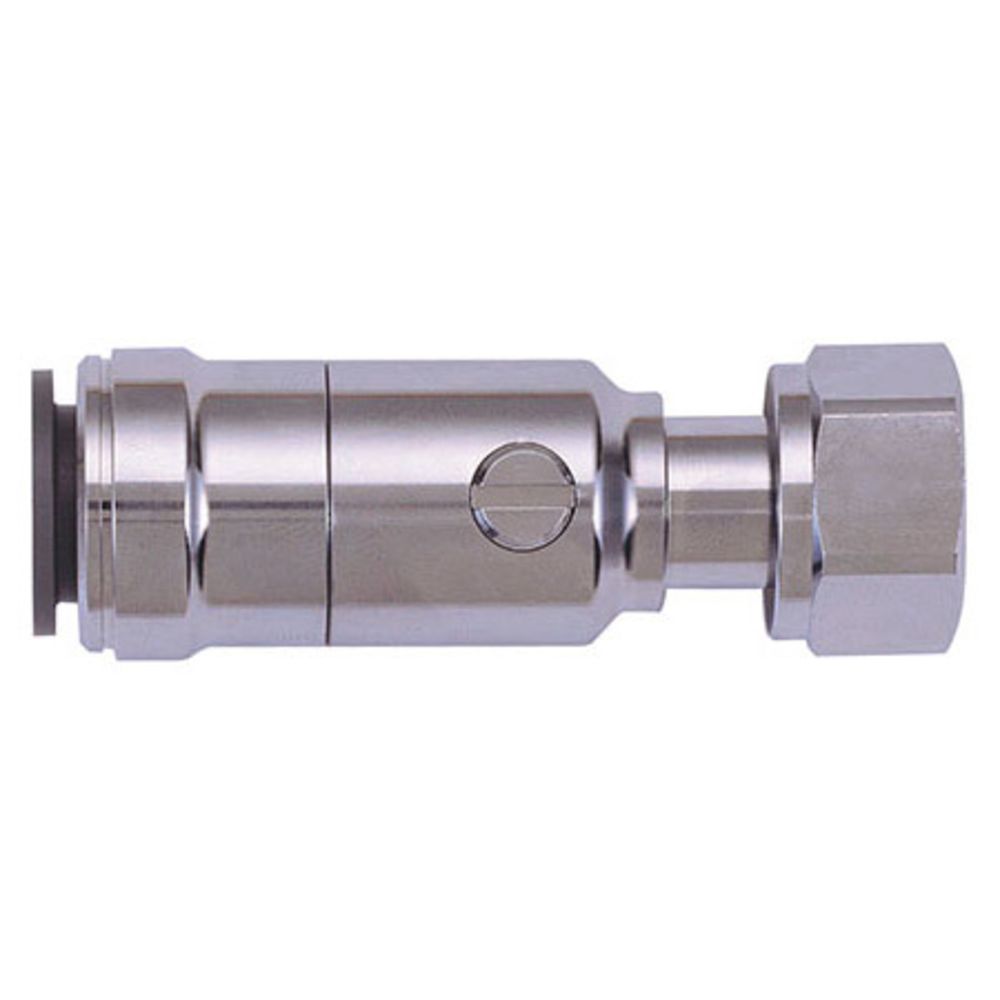 John Guest Service Valve - Brass Chrome-Plated w/Tap Connector 22mm x 3/4 BSP