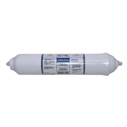 Neo-Pure Inline 2x10 10mic Postfilter GAC CTO 3/8" Quick-Connect