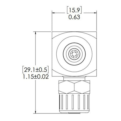 LinkTech 20CB Series Elbow Male, Valved, 1/4" PTF, Chrome Brass, Buna N