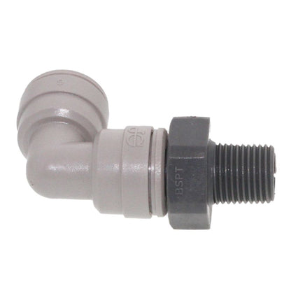 John Guest Swivel Elbow BSPT - 1/2 x 3/8  BSPT