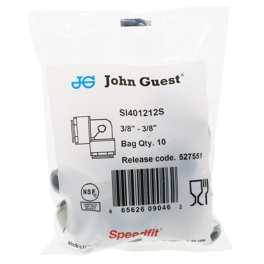 John Guest Superseal [both] Elbow Union - 3/8 x 3/8