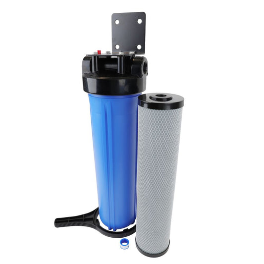 Whole House Water Filter System, 4.5" x 20" Filtration Universal Housing 1” FPT Port