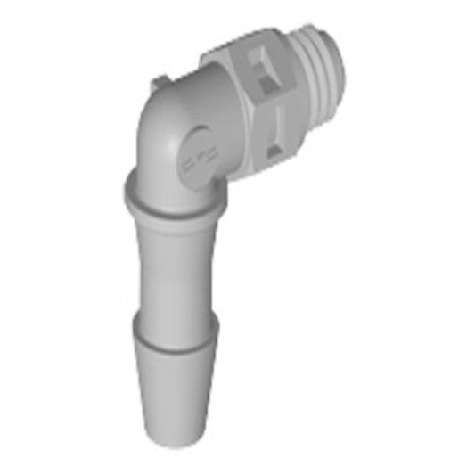 ME5 Elbow Fitting Natural Polypropylene Tapered 10-32 X 5/32 HB