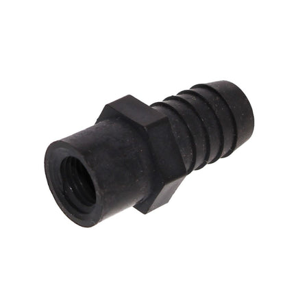 Female Barb Adapter - 5/8 barb x 1/4 FNPT - Black Polypropylene