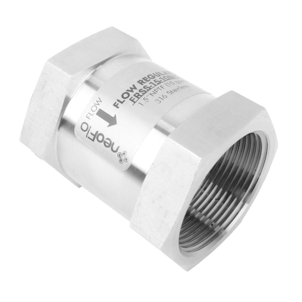 neoFlo Stainless Steel  Flow Restrictor 15 GPM 316SS 1.5" FPT x FPT