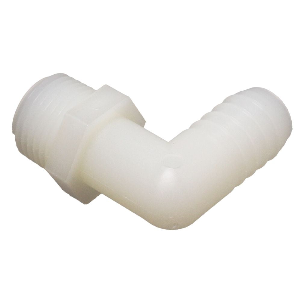 Male Elbow Barb x Male NPT - 1/2" HB x 3/4" MNPT