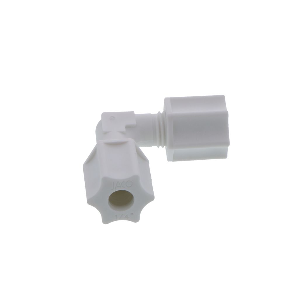 JACO 50-4-P-PG Polypropylene Union Elbow 1/4 OD Tube x 1/4 OD Tube