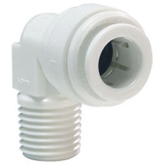 John Guest Fixed Elbow NPTF - 1/4 QC x 1/4 MPT