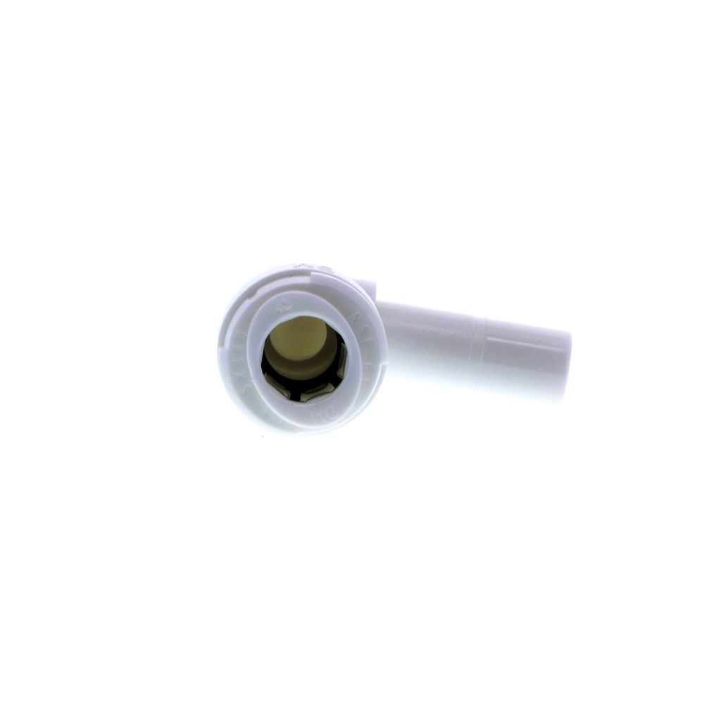 DMFit ATEU0606 Plug-In Stem Elbow - 3/8 Tube x 3/8 Stem - White
