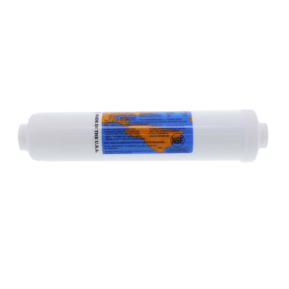 Omnipure Inline K2586-BB Icemaker GAC CTO/Scale - 10" x 2" Filter - 1/4" FPT