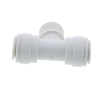 John Guest Fixed Tee Adapter Polypro - 3/8 x 3/8 x 3/8 MNPT Branch