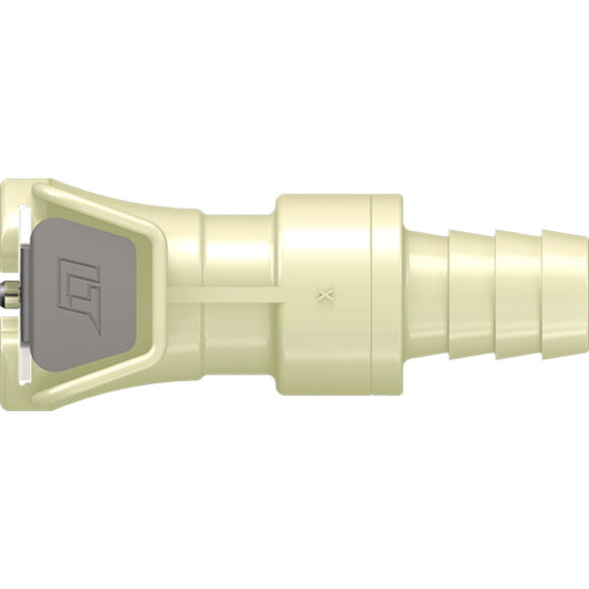 LinkTech 40PP Series Straight Female, Valved, 3/8" HB, Molded Almond Color, Polypropylene, EPDM