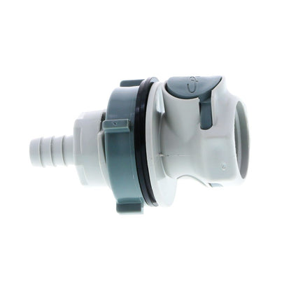 HFCD16612 Valved Panel Mount Hose Barb Coupling Body 3/8 ID Barb
