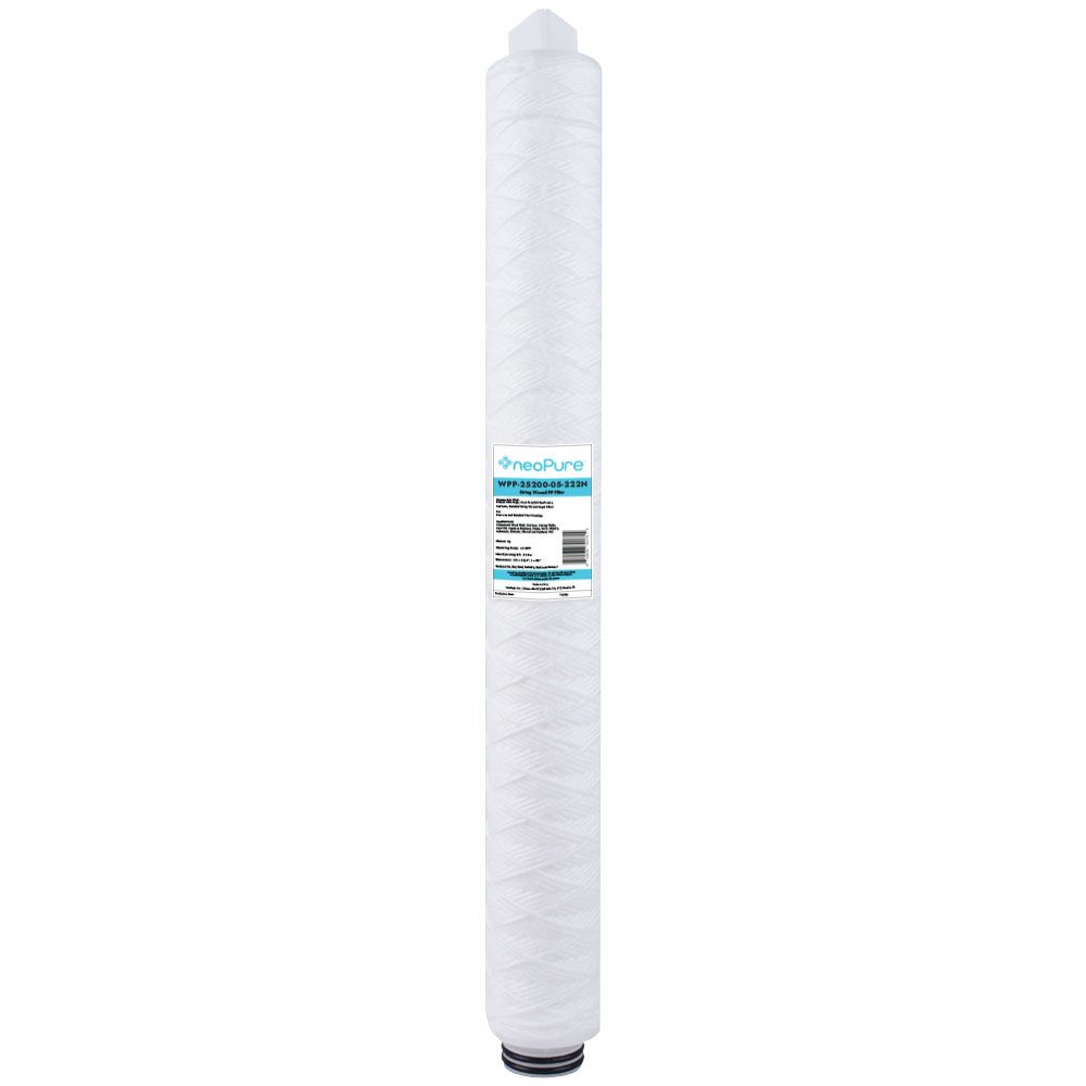 Neo-Pure WPP-25200-05-222N 20" Surfactant Free String Wound Filter 5 Micron, 222 End Cap with FIN