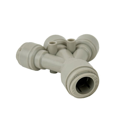 NeoFit Acetal Gray Three Way Divider 1/2" tube x 3/8" tube