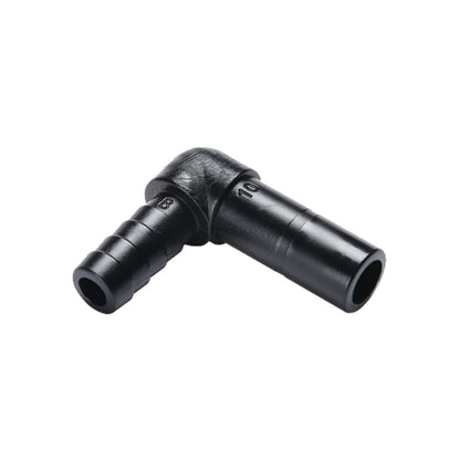 NeoFit - Acetal Black Stem Barb Elbow Connector 3/8"stem x 3/8"barb